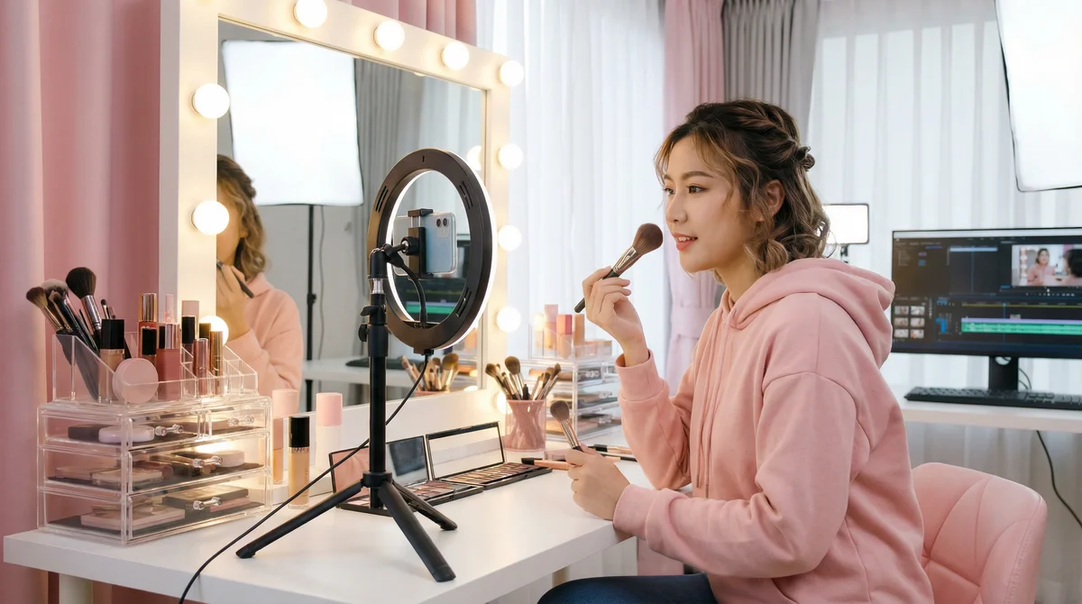 国产自拍美妆教程